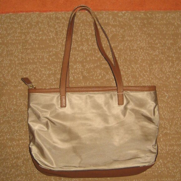 Michael Kors Kempton Nylon Tote Bag, Tan Brown - Picture 2 of 11